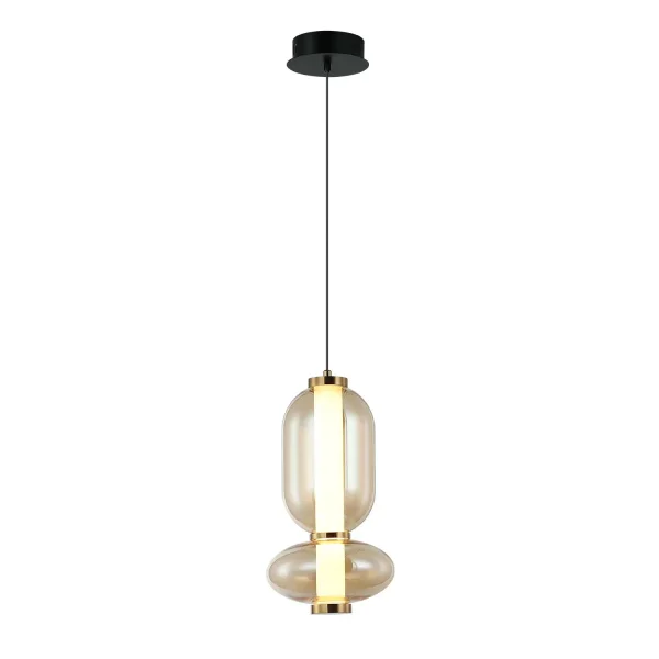 LÁMPARA DE TECHO LED 11W CCT CRISTAL ÁMBAR SOLENE