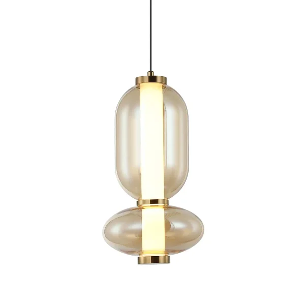 LÁMPARA DE TECHO LED 11W CCT CRISTAL ÁMBAR SOLENE