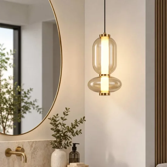 LÁMPARA DE TECHO LED 11W CCT CRISTAL ÁMBAR SOLENE