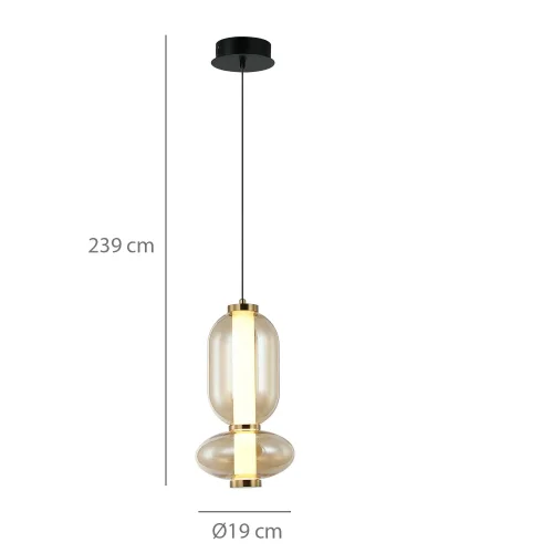 LÁMPARA DE TECHO LED 11W CCT CRISTAL ÁMBAR SOLENE