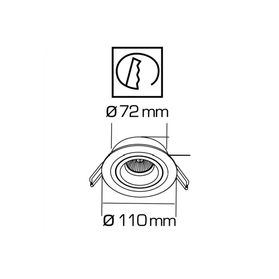 FOCO EMPOTRABLE Ø11CM ALUMINIO INYECTADO BLANCO GU10 2