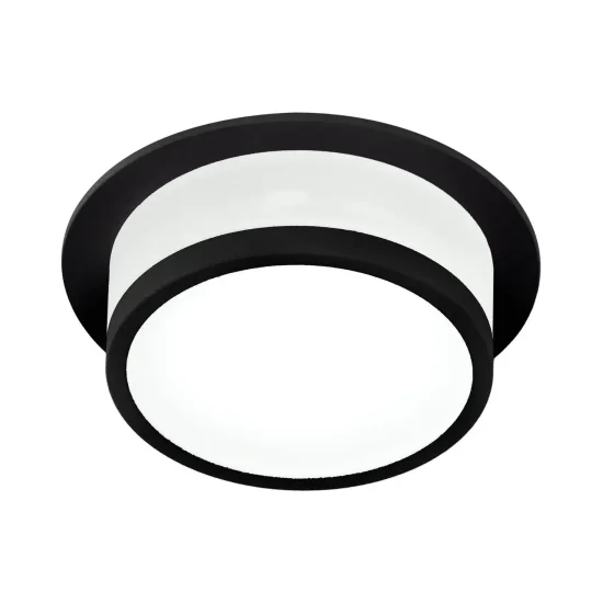 FOCO EMPOTRABLE BAÑO LUZ FRONTAL Y LATERAL NEGRO GU10