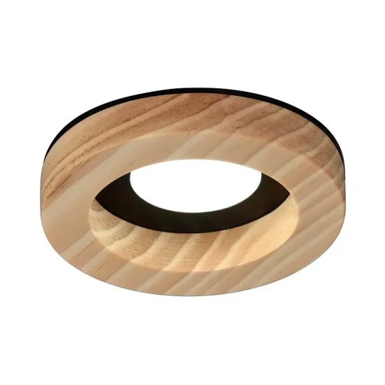 FOCO EMPOTRABLE MADERA/NEGRO GU10 Ø7,5CM
