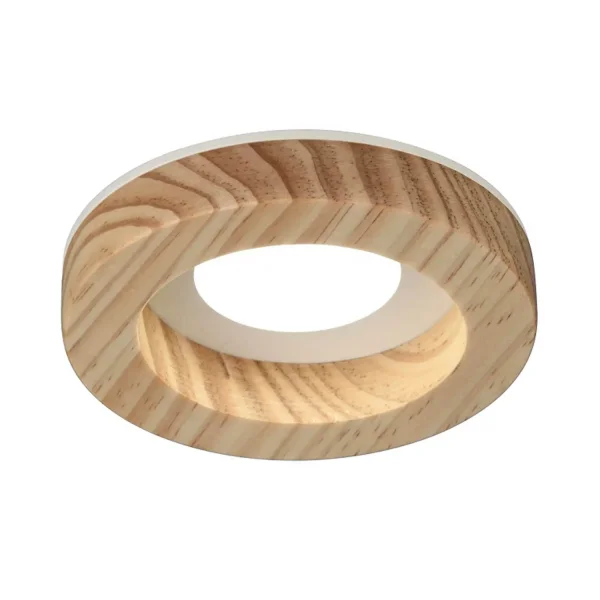 FOCO EMPOTRABLE MADERA/BLANCO GU10 Ø7,5CM