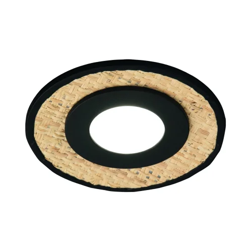 FOCO EMPOTRABLE Ø12CM RAFIA/NEGRO GU10