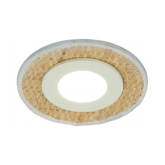 FOCO EMPOTRABLE Ø12CM RAFIA/BLANCO GU10