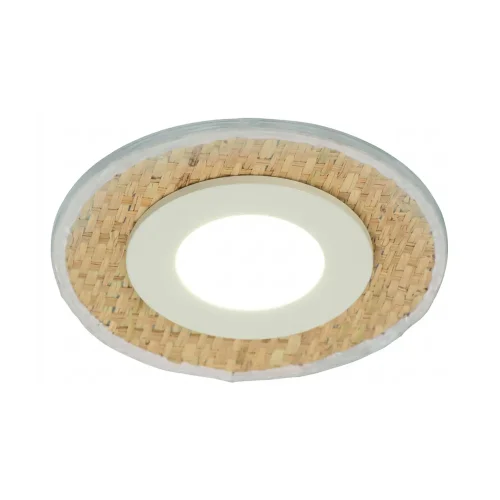FOCO EMPOTRABLE Ø12CM RAFIA/BLANCO GU10