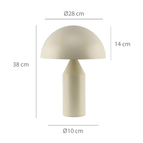 LÁMPARA DE MESA 2 LUCES E27 BEIGE ENOKI