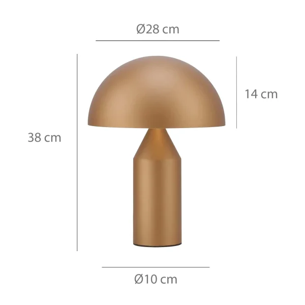 LÁMPARA DE MESA 2 LUCES E27 COBRE ENOKI
