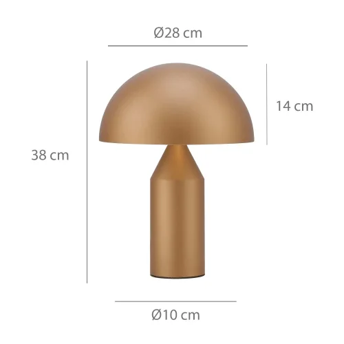LÁMPARA DE MESA 2 LUCES E27 COBRE ENOKI
