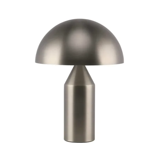 LÁMPARA DE MESA 2 LUCES E27 NÍQUEL MATE ENOKI 2
