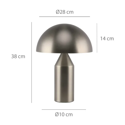LÁMPARA DE MESA 2 LUCES E27 NÍQUEL MATE ENOKI