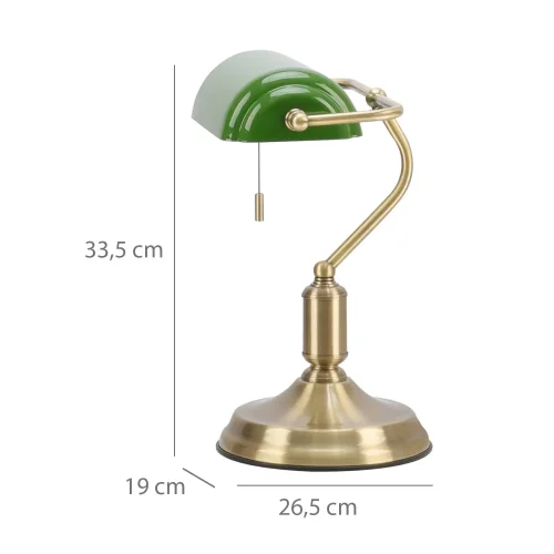 LÁMPARA BANQUERO E27 VERDE BRILLO