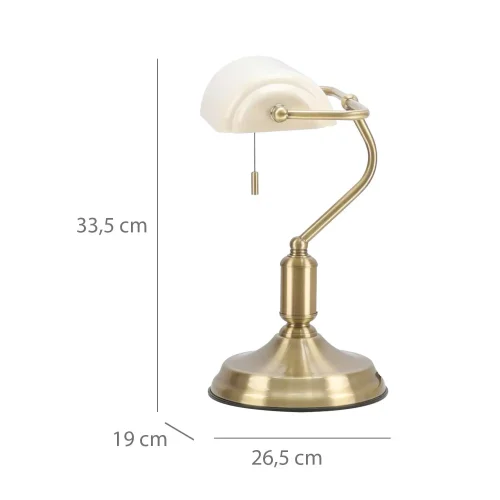 LÁMPARA BANQUERO E27 BEIGE BRILLO
