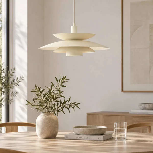 LÁMPARA DE TECHO 1LUZ E27 BEIGE Ø48CM ORNELLA