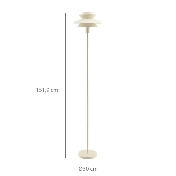 LÁMPARA DE PIE 1LUZ E27 BEIGE Ø30CM ORNELLA