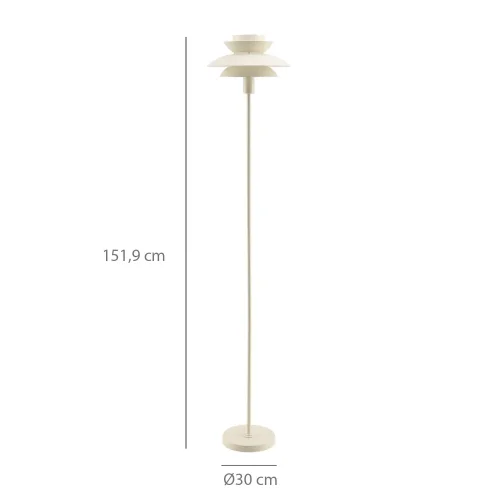 LÁMPARA DE PIE 1LUZ E27 BEIGE Ø30CM ORNELLA