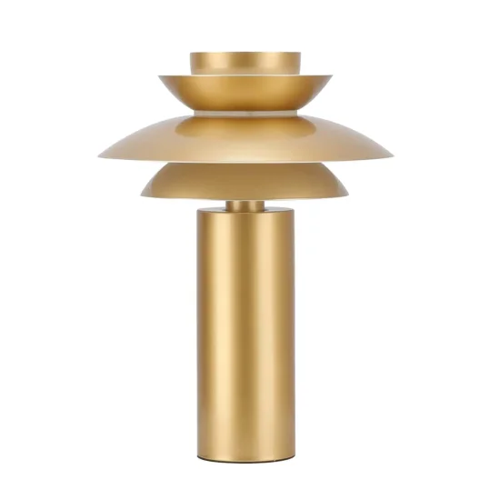 LÁMPARA DE MESA 1LUZ E27 DORADO Ø30CM ORNELLA 2