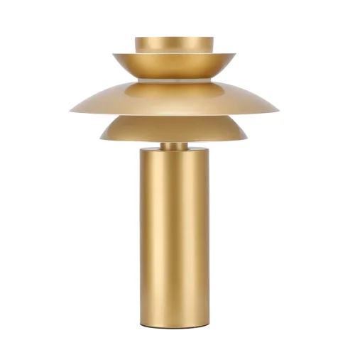 LÁMPARA DE MESA 1LUZ E27 DORADO Ø30CM ORNELLA