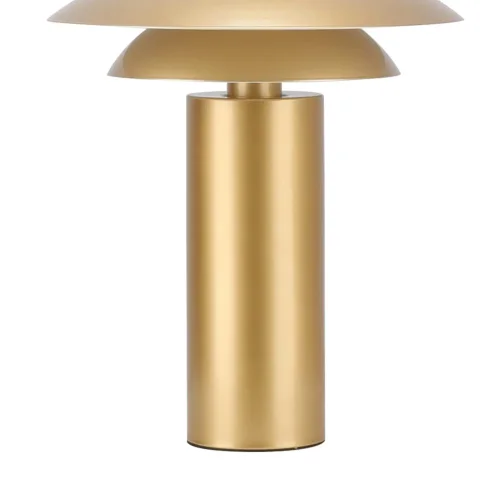 LÁMPARA DE MESA 1LUZ E27 DORADO Ø30CM ORNELLA