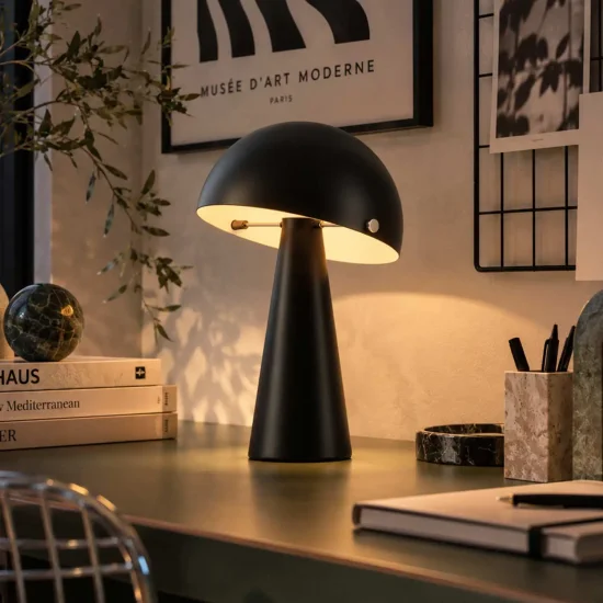 LÁMPARA DE MESA ACERO PINTADO NEGRO E27 CHANTERELLE