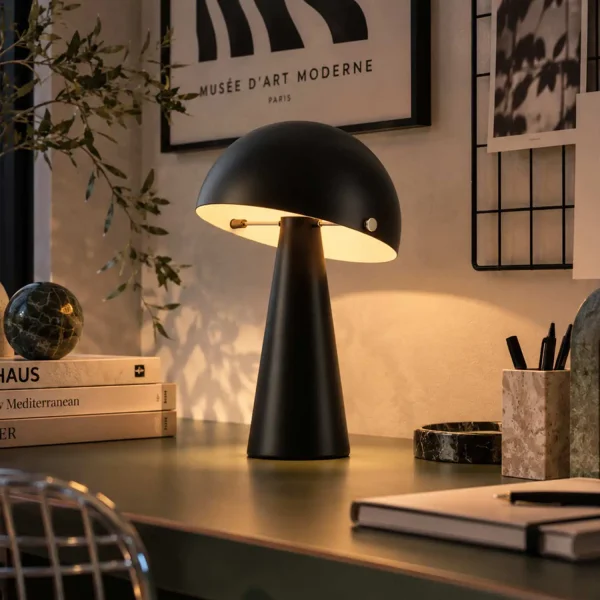 LÁMPARA DE MESA ACERO PINTADO NEGRO E27 CHANTERELLE