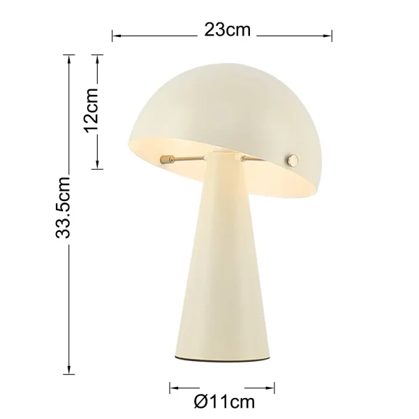 LÁMPARA DE MESA ACERO PINTADO BEIGE E27 CHANTERELLE