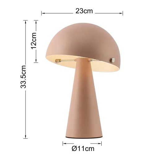LÁMPARA DE MESA ACERO PINTADO ROSA MATE E27 CHANTERELLE