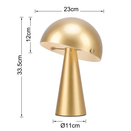 LÁMPARA DE MESA ACERO PINTADO DORADO E27 CHANTERELLE