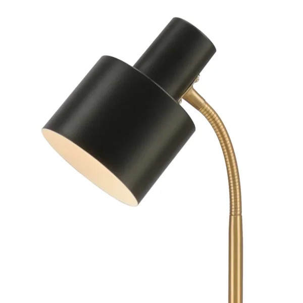 LÁMPARA DE MESA E27 NEGRO Y DORADO GEMMA
