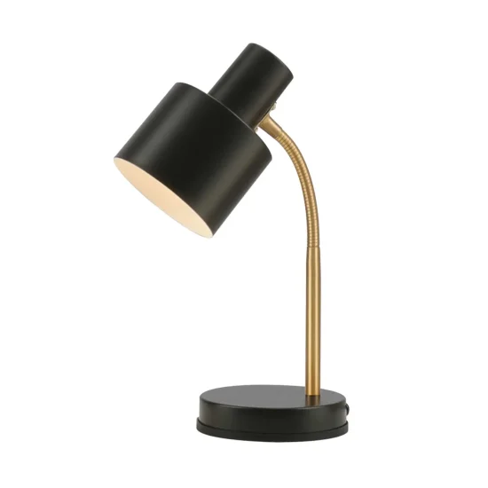 LÁMPARA DE MESA E27 NEGRO Y DORADO GEMMA 2
