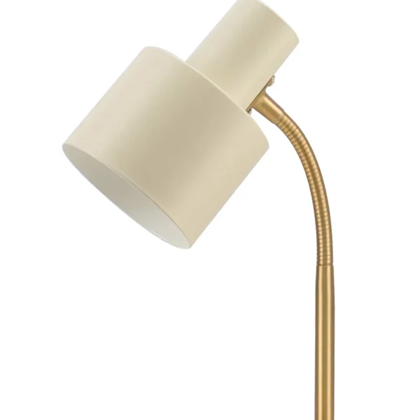 LÁMPARA DE MESA E27 BEIGE Y DORADO GEMMA