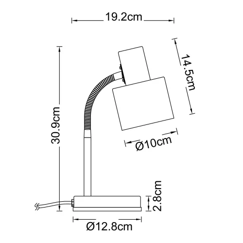 LÁMPARA DE MESA E27 DORADO GEMMA