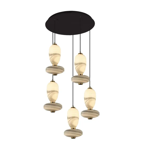 LÁMPARA DE TECHO LED 5 LUCES 50W CCT EFECTO MÁRMOL TOSCANA