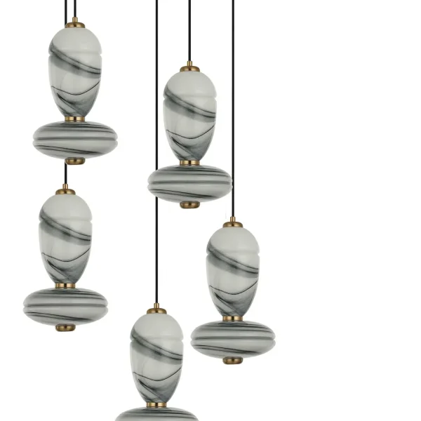 LÁMPARA DE TECHO LED 5 LUCES 50W CCT EFECTO MÁRMOL TOSCANA