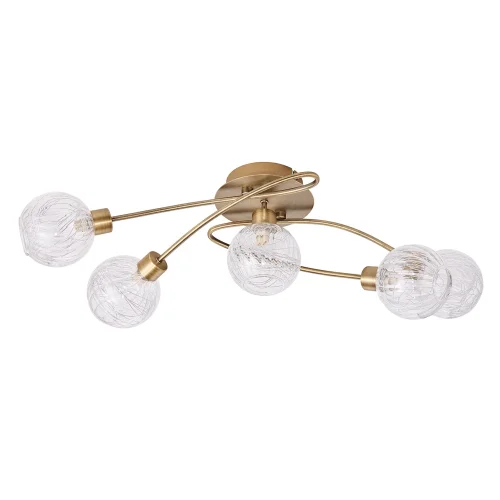 PLAFÓN DE TECHO 5 LUCES QUINN CUERO PLAFÓN DE TECHO 5 LUCES QUINN CUERO