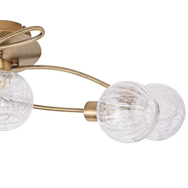 PLAFÓN DE TECHO 5 LUCES QUINN CUERO PLAFÓN DE TECHO 5 LUCES QUINN CUERO