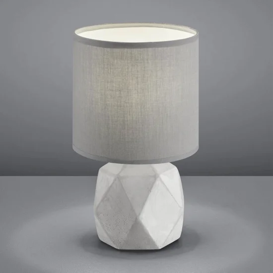 LÁMPARA DE MESA TAYLOR PANTALLA GRIS 2