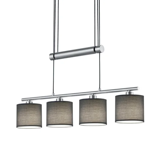 LÁMPARA DE TECHO 4 LUCES OLIVIA GRIS