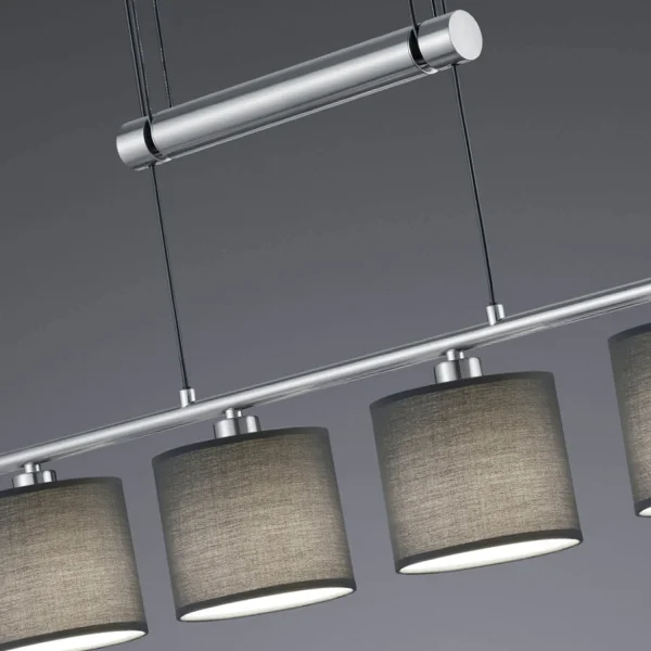 LÁMPARA DE TECHO 4 LUCES OLIVIA GRIS