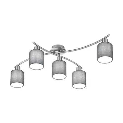 LÁMPARA DE TECHO 5 LUCES PICCOLO GRIS LÁMPARA DE TECHO 5 LUCES PICCOLO GRIS