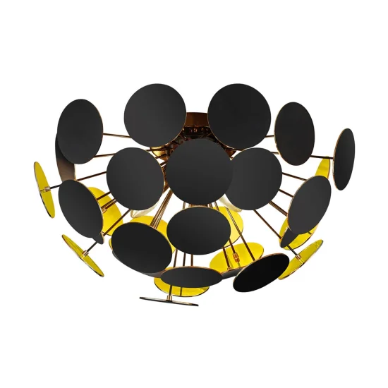PLAFÓN DE TECHO KARIN NEGRO ORO