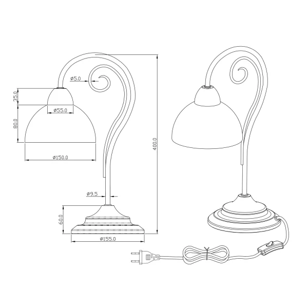 LÁMPARA DE MESA MIRANDA FORJA LÁMPARA DE MESA MIRANDA FORJA