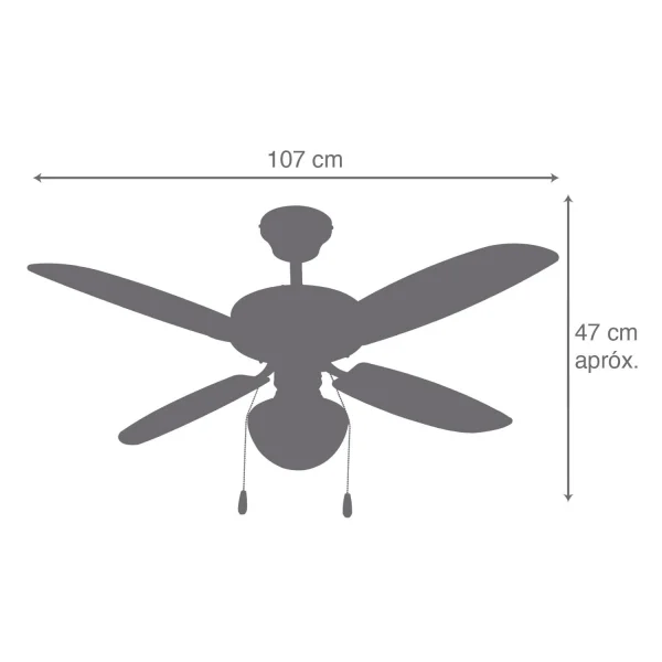 VENTILADOR DE TECHO AIKEN CUERO