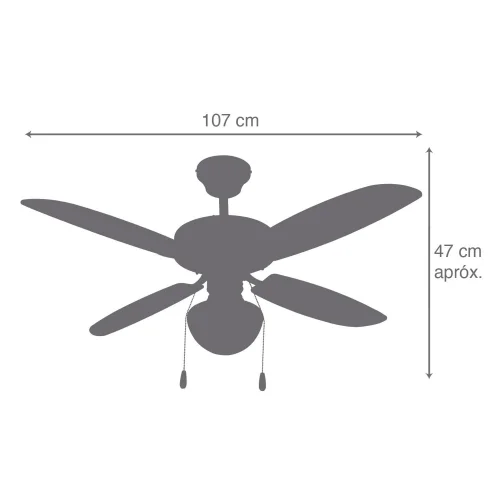 VENTILADOR DE TECHO AIKEN CUERO