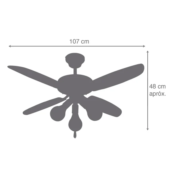 VENTILADOR DE TECHO GEARY MARRÓN