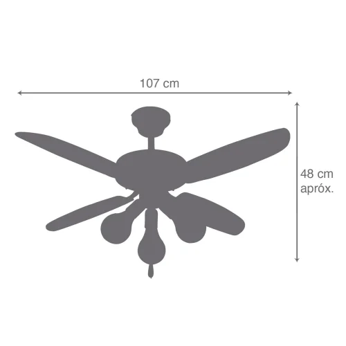 VENTILADOR DE TECHO GEARY MARRÓN