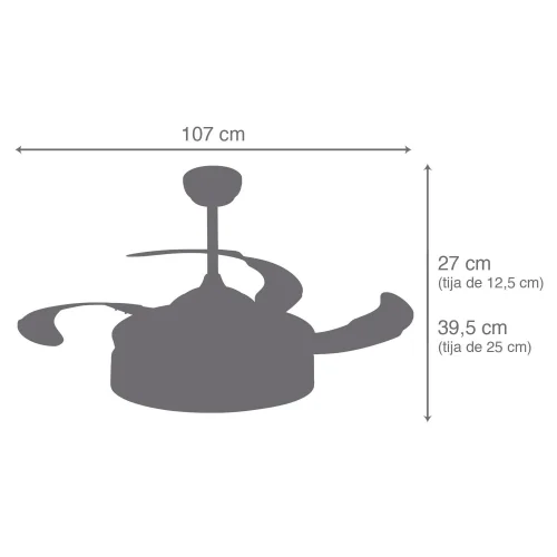 VENTILADOR DE TECHO LED FORREST MARRÓN