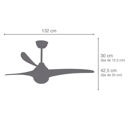 VENTILADOR DE TECHO LED PARRISH MARRÓN