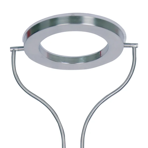 LÁMPARA DE PIE LED CAROUSEL 20W NÍQUEL SATINADO